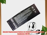 Amsahr Replacement Battery for Dell M17x Includes Stereo Earphones (M17X)