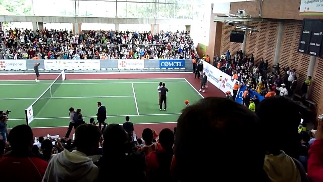 Djokovic and Nadal dancing With Girl In Tennis court