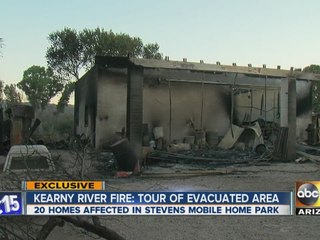 Kearny River fire tour of evacuated area