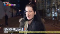Leaders' Debate - Heckler Explains Why She Interrupted David Cameron