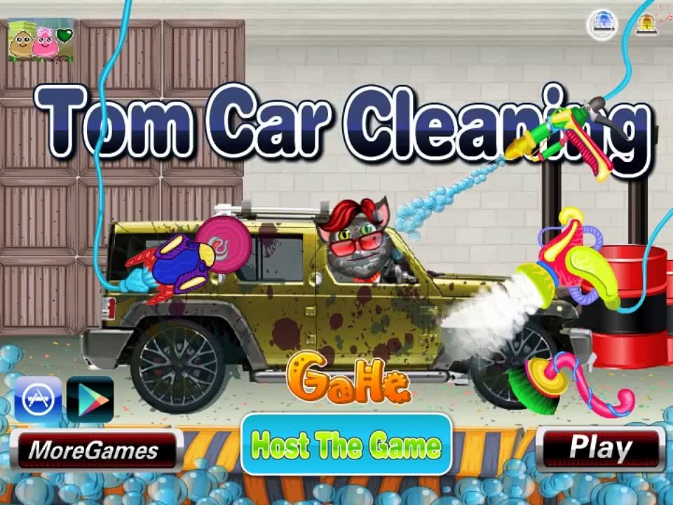 Baby and Kid Cartoon & Games ♥ Tom Car Cleaning Talking Tom Game Best Baby Games Video Gam