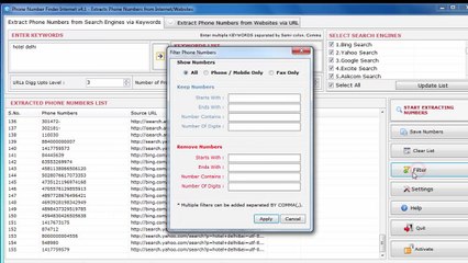Internet Phone number Extractor
