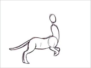 Run cycle test animation (cat... centaur?)