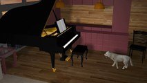 Dog playing piano and sings - Gangnam Style PSY