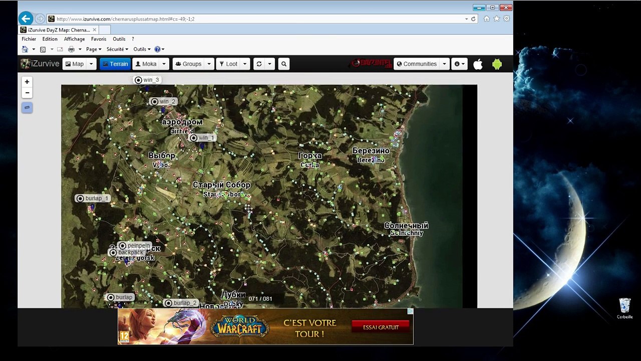 DayZ zone de drop  winchester et  Hunting scope