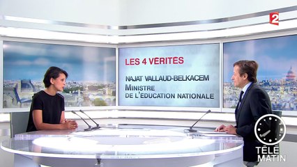 Les 4 Vérités : Najat Vallaud-Belkacem constate une "vraie démobilisation de la droite"