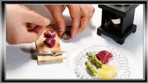 Pocket Cooking - Steak & Asparagus 4K Tiny Food Mini Food ミニチュア 料理 미니 요리