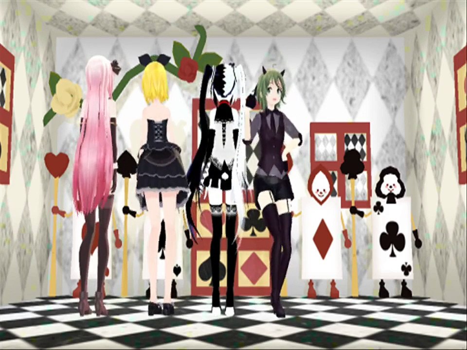 【MMD】ポーカーフェイス【GUMI・初音ミク・鏡音リン・巡音ルカ】