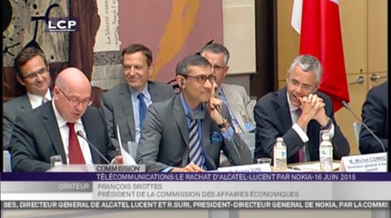 TRAVAUX ASSEMBLEE 14E LEGISLATURE : Audition de M. Michel Combes, directeur général d'Alcatel-Lucent, et de M. Rajeev Suri, président directeur général de Nokia.