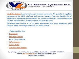 VL Motion-Geared Motor