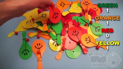 Learn Colours with Smiley Face Paddle and Ball! Fun Learning Contest!