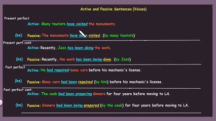 Active and Passive Sentences Part 3