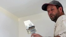 The Real Trick on how to paint a straight ceiling line using a 4 inch paint brush to cut in walls.
