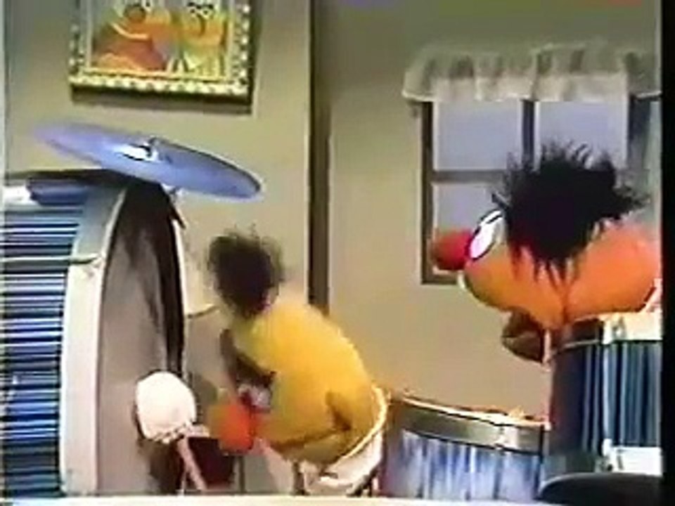 Classic Sesame Street - Ernie and Bert play the drums