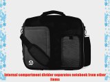 VanGoddy Pindar Sling Pro Deluxe Shoulder Messenger Carrying Bag JET DARK BLACK for Samsung