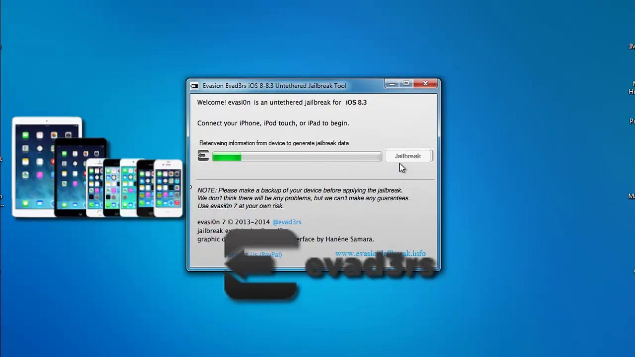 How to Get Jailbreak iOS 8.3 Evasion iPhone 6/5S/5C iPhone 4S and iPad 3/4/5