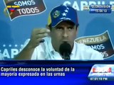 Radonski irrespeta a Maduro, convoca a guarimbas, exige contar votos y Vicente Díaz le contradice