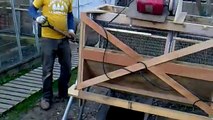 Soil sifter / compost sieve - rotary trommel - rammed earth preparation.