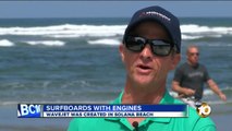 Local inventor's engine-powered surfboard changing the face of surfing
