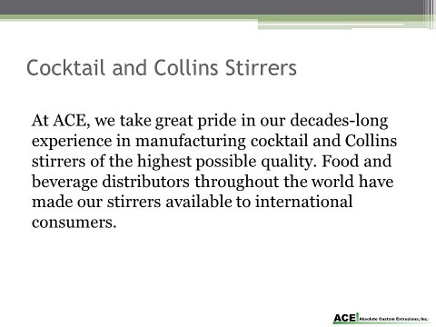 Drinking Straws & Cocktail Stirrer Products