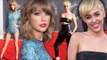 Taylor Swift & Miley Cyrus Battle of Blondes - 2014 VMA Red Carpet Style