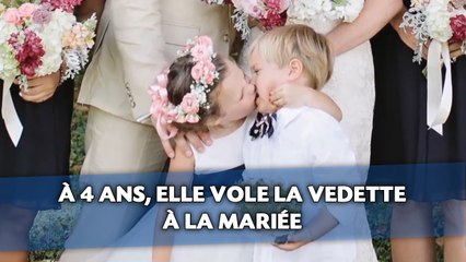 A 4 ans, elle vole la vedette à la mariée