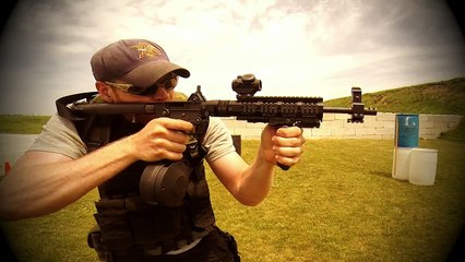 Kel Tec Sub 2000, 50 round drum mag & steel targets