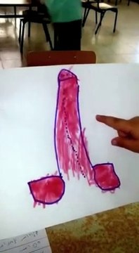 Kid draws his dad and it looks like his Parts ...