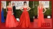 Jennifer Lawrence, Zooey Deschanel, Claire Danes - Ladies in Red Golden Globes 2013
