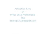 Microsoft Office 2010 professional plus activation keys (100% working)