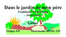 Violin Tutorial - Dans le jardin de mon père (Sheet music - Guitar chords)