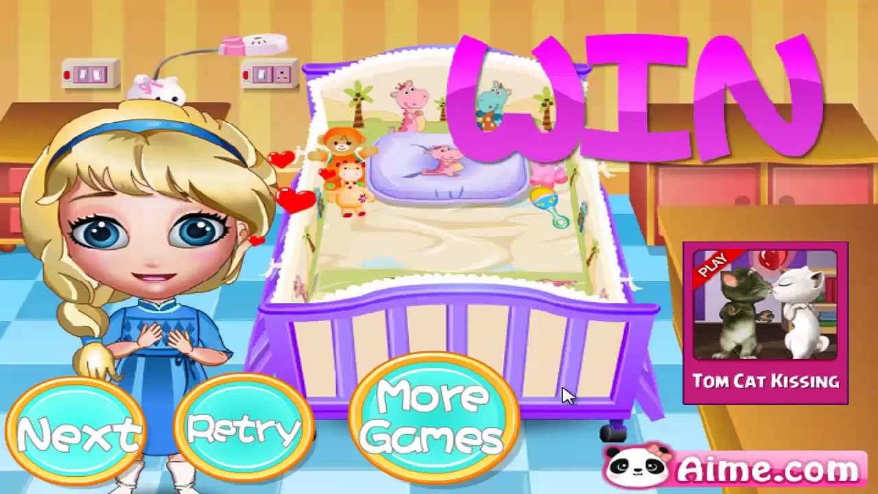New Disney's Princess Elsa Frozen (Baby Elsa Bed Time) Best Baby Game2014