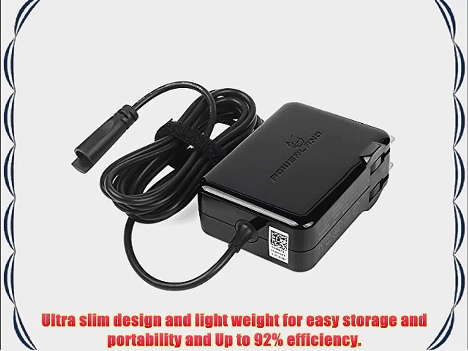 POWERocker Universal Laptop AC Adapter 20V 3.25A 65W Battery Charger Lightweight Slim Version