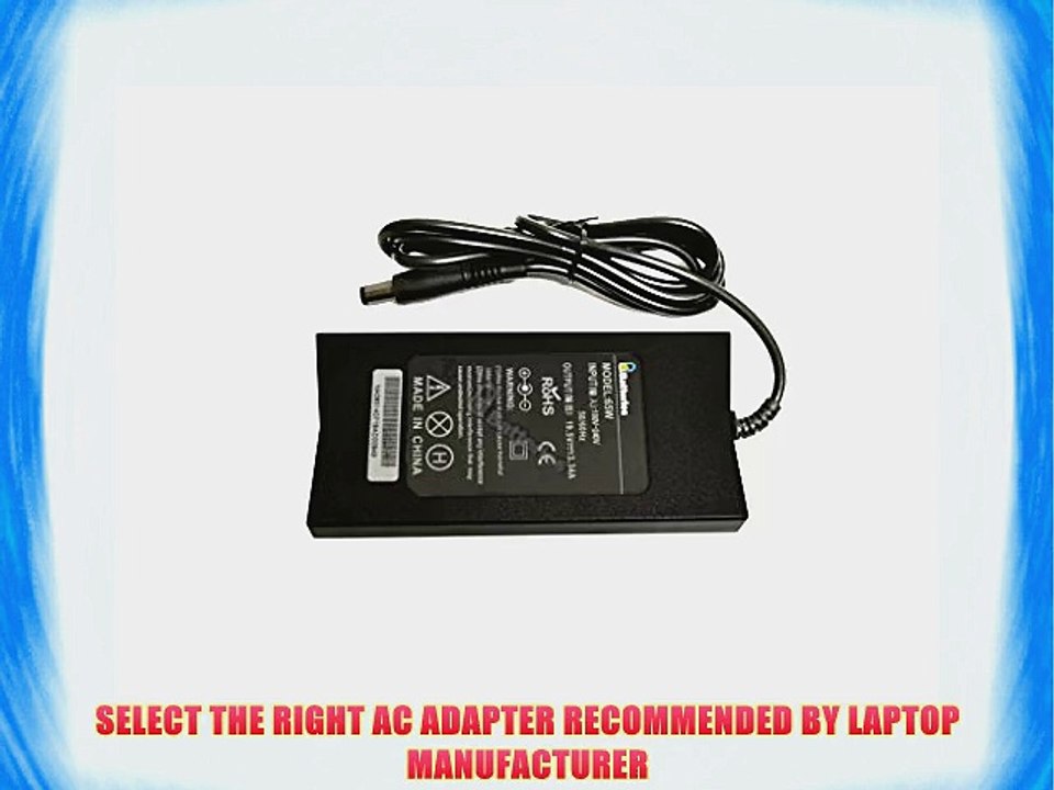UBatteries Slim Power Adapter Charger Dell Inspiron 15 (3542) - 19.5V 65W