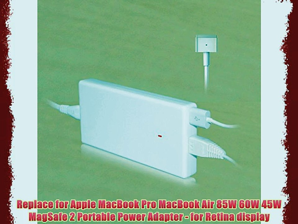 Lizone? Ultra Slim 85W 65W 45W Magsafe 2 Power Ac Adapter Charger for Apple MacBook Pro A1398