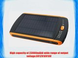 EvikooTM Mp-s23000 II Solar Charger 23000mah USB External Rechargeable Portable Battery Pack