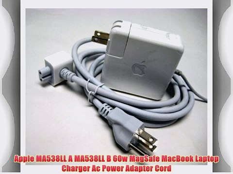 Apple MA538LL A MA538LL B 60w MagSafe MacBook Laptop Charger Ac Power Adapter Cord