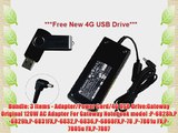 Bundle: 3 items - Adapter/Power Cord/4G USB Drive:Gateway Original 120W AC Adapter For Gateway