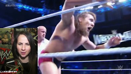 WWE Smackdown 2/5/15 Handicap Daniel Bryan vs Rollins and J & J