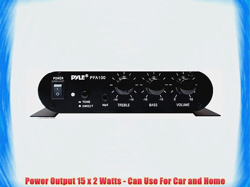 Pyle PFA100 30 Watt Class T Hi-Fi Stereo Amplifier with Ac Adapter