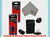 fitTek? Sanger (2 Pack) NP-FV70 Battery and Charger Kit for Sony HDRCX150E CX170 CX370 CX370V