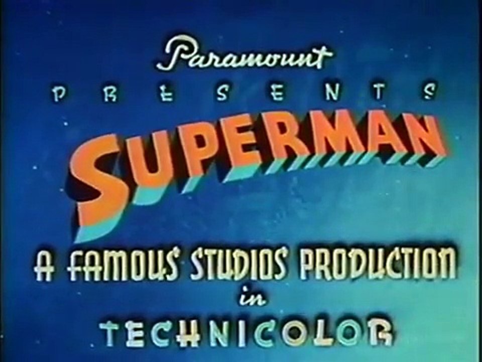 1942 ELEVENTH  HOUR FAMOUS STUDIOS  SUPERMAN CARTOON