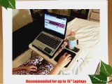 New Foldable USB Powered Dual Fan Laptop Cooling Pad Lap Desk TV Tray Table Workstation