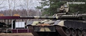 Ejercito Ruso★ Tanques T-80UD batiendo barro . Maniobras cerca de San Petersburgo 2014