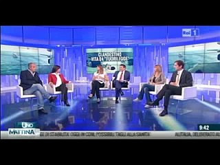 Laura Garavini a Uno Mattina - Dibattito sull'immigrazione