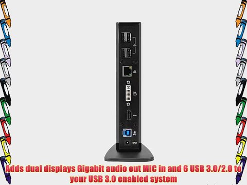 SIIG USB 3.0 Dual Video / Display Docking Station (JU-DK0111-S1)