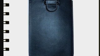 Navitech Black Genuine Leather Pull Tab Cover Case Pouch Sleeve For The Nokia Lumia 1520 /