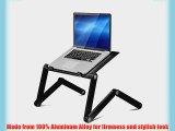 FURINNO X7-F Aluminum Adjustable Laptop Table/Portable Bed Tray/Book Stand with Cooler Fan