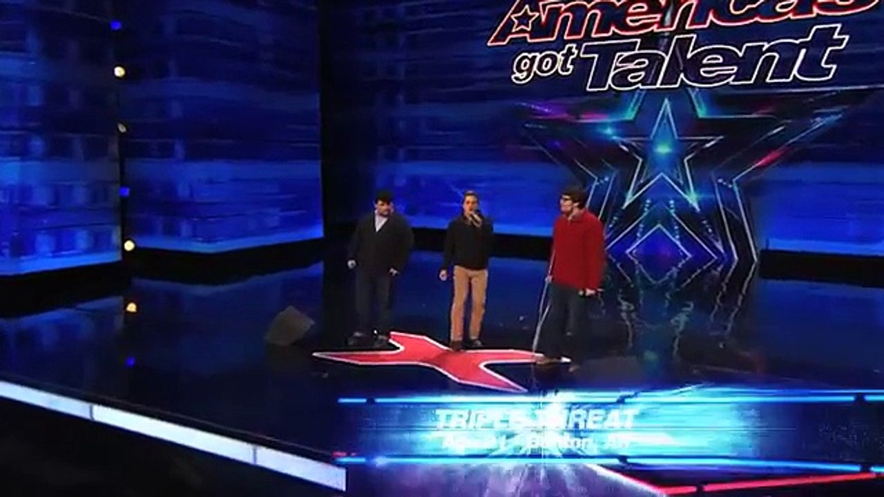Triple Threat: Beautifully Nerdy Boy Band Sing "Classic" by MKTO - America's Got Talent 2015