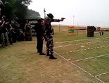 Malaysian Special Services Regiment (Commandos) demonstrating their pistol shooting skills